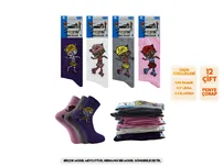 Aksu Soft Parfümlü Mevsimlik Kız Çocuk Soket Çorap 12'li Aksu 02