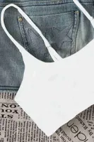 İnce Ayarlanabilir Askı Bikini Üstü Beyaz Angelsin 4564 Beyaz farklı açı