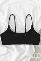 Ayarlanabilir Askılı Tasarım Bikini Üstü Siyah Angelsin 4565 Siyah detay görünüm