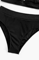 Üçgen Ayarlanabilir Askılı Tasarım Bikini Üstü Siyah Angelsin MS43789 Siyah görsel 4