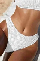 Özel Fitilli Kumaş Bikini Altı Beyaz Angelsin MS42618 Beyaz detay görünüm