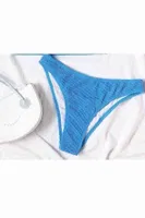 Özel Fitilli Kumaş Bikini Altı Mavi Angelsin MS 42618 Mavi görsel 4