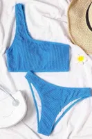 Özel Fitilli Kumaş Bikini Takım Angelsin 4261 Mavi Mavi görsel 4