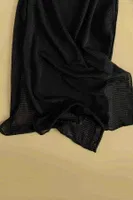 Angelsin Özel Kımaş Şık Pareo Plaj Elbisesi Kimono Kaftan Siyah MS 4353 Siyah görsel 4