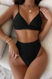 Angelsin Üçgen Kesim Siyah Bikini Üstü Angelsin 43749