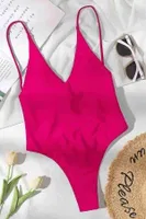 Angelsin V Yaka Sırt Dekolteli Brazilian Kesim Mayo MS 4361 - Pembe Pembe
