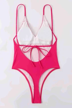 Angelsin Angelsin V Yaka Sırt Dekolteli Brazilian Kesim Mayo MS 4361 - Pembe - Alternatif Görünüm