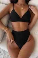 Angelsin Yüksek Bel Siyah Bikini Altı MS 43748 Siyah