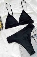 Yüksek Bel Siyah Bikini Takımı Angelsin 4374 Siyah farklı açı