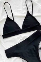 Yüksek Bel Siyah Bikini Takımı Angelsin 4374 Siyah görsel 4