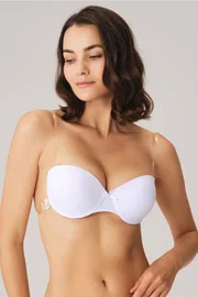 Anıl Balenli Destekli Dolgulu Askısız Straplez Sırtı Şeffaf Sırt Dekoltesi Sütyeni Anıl 3689