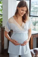 Anıl Hamile Sabahlık ve Pijama Takım 9603 görsel 7
