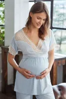 Anıl Hamile Sabahlık ve Pijama Takım 9603 görsel 8