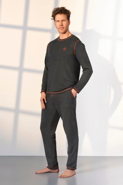 Antrasit Kırçıllı Erkek Pijama Takımı Doreanse 25K4541