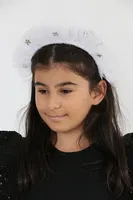 Asel Taç Takım Çocuk Külotlu Çorap Beyaz Daymod D2142061 Beyaz detay görünüm