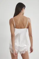 Asimetrik Dantelli Kadın Saten Pijama Şort Takım Pierre Cardin 435  görsel 7
