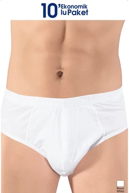 Lüx DRM Avantajlı 10 Adet %100 Pamuk Rahat Slip Külot Lüx DRM 6020