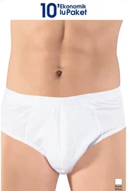 Lüx DRM Avantajlı 10 Adet %100 Pamuk Rahat Slip Külot Lüx DRM 6020