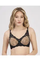 Balenli Desteksiz Leopar Sütyen Moonlight 2209 Siyah