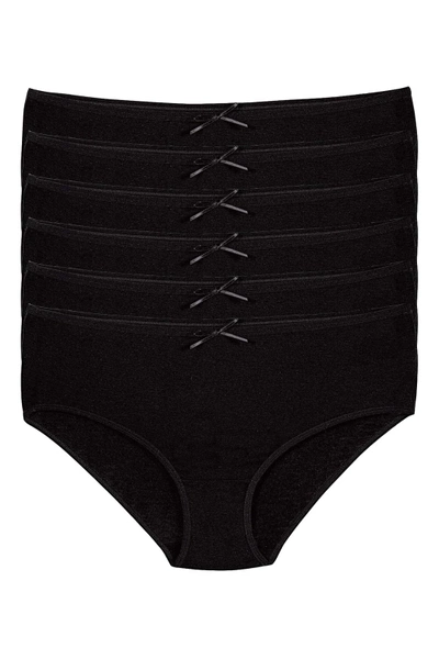 Bambu Siyah 6'lı Paket Bato Kadın Külot Yıldız 3921