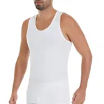 Bambu Sporcu 3'lü Paket Erkek Beyaz Atlet Yıldız 490 Beyaz
