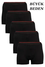 Arma Yıldız Battal Büyük Beden Boxer Siyah 5'li Paket Arma Yıldız 1177 - 5 ADET