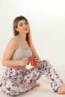 Bayan Çiçek Desenli Pijama Altı Doremi 002-001025 Desenli görsel 6