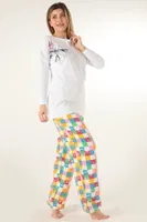 Bayan Pijama Takımı Miorre 001-015133 Beyaz