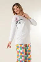 Bayan Pijama Takımı Miorre 001-015133 Beyaz görsel 4