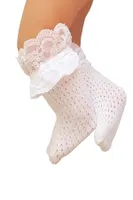 Bebek Romina File Dantelli Dizaltı Çorap Beyaz Daymod D2223012 Beyaz