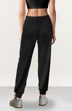 Doreanse Beli Lastikli Siyah Jogger Kadın Eşofman Altı Doreanse 4434  - Alternatif Görünüm