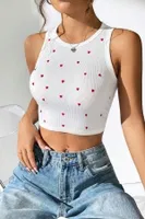 Bella Notte Beyaz Mini Kalp Baskılı Pinterest Model Atlet A-7503 Beyaz farklı açı