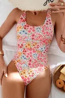 Çok Renkli Çiçekli Kalın Askılı Lycra Kadın Mayo Bella Notte 9000 Çok Renkli