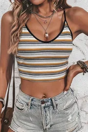 Bella Notte Çok Renkli Çizgili Kısa Atlet Bella Notte A-7501