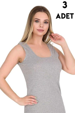 Berrak Kalın Askılı Renkli Bayan Ribana Atlet 3'lü Berrak 2015 - Alternatif Görünüm