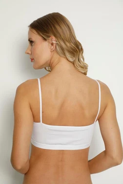 Arma Yıldız Beyaz 2li Bambu İp Askılı Pedli Crop Atlet Arma Yıldız 3709 - 2 ADET - Alternatif Görünüm