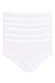 Yıldız Çamaşır Beyaz 6'lı Paket Bambu Kemerli Kadın Bato Külot Yıldız 3945