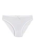 Beyaz 6'lı Paket Likralı Viscon Kadın Bikini Külot Yıldız 3555 Beyaz detay görünüm