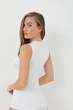 Arma Yıldız Beyaz Bambu Tişört Sıfır Yaka Sıfır Kol Kolsuz Atlet Arma Yıldız 3708 - Alternatif Görünüm