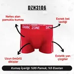Beyaz Çizgili Kırmızı Erkek Boxer Darkzone DZN3106 farklı açı