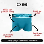 Beyaz Çizgili Turkuaz Erkek Boxer Darkzone DZN3105 farklı açı