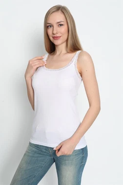 Arma Yıldız Beyaz İnce Askılı Dantelli Atlet 3lü Paket Arma Yıldız 3362 - 3 ADET - Alternatif Görünüm