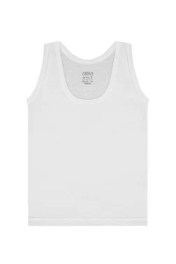 Arma Yıldız Beyaz Kız Çocuk Atlet Kalın Askılı %100 Pamuk Ribana Arma Yıldız 7531