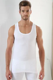 Arma Yıldız Beyaz Penye Büyük Beden Atlet Arma Yıldız 9142