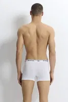 Beyaz Strech Cotton Erkek Boxer Wooster W-009 - 3 Adet Beyaz farklı açı