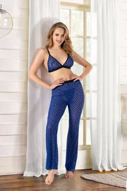 Real Passione Puantiyeli Mavi Transparan Fantezi Takım Real Passione P-09