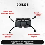 Biyeli Antrasit Erkek Boxer Darkzone DZN3209 detay görünüm