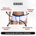 Biyeli Beyaz Erkek Boxer Darkzone DZN3202 farklı açı