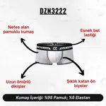 Biyeli Beyaz Erkek Boxer Darkzone DZN3222 detay görünüm