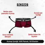Biyeli Bordo Erkek Boxer Darkzone DZN3220 detay görünüm